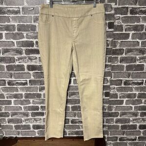 NWT Chico’s DENIM EASE NICKY SLIM JEGGING JEAN BASIC PUTTY tan pull on